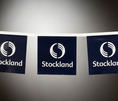 Stockland white square bunting