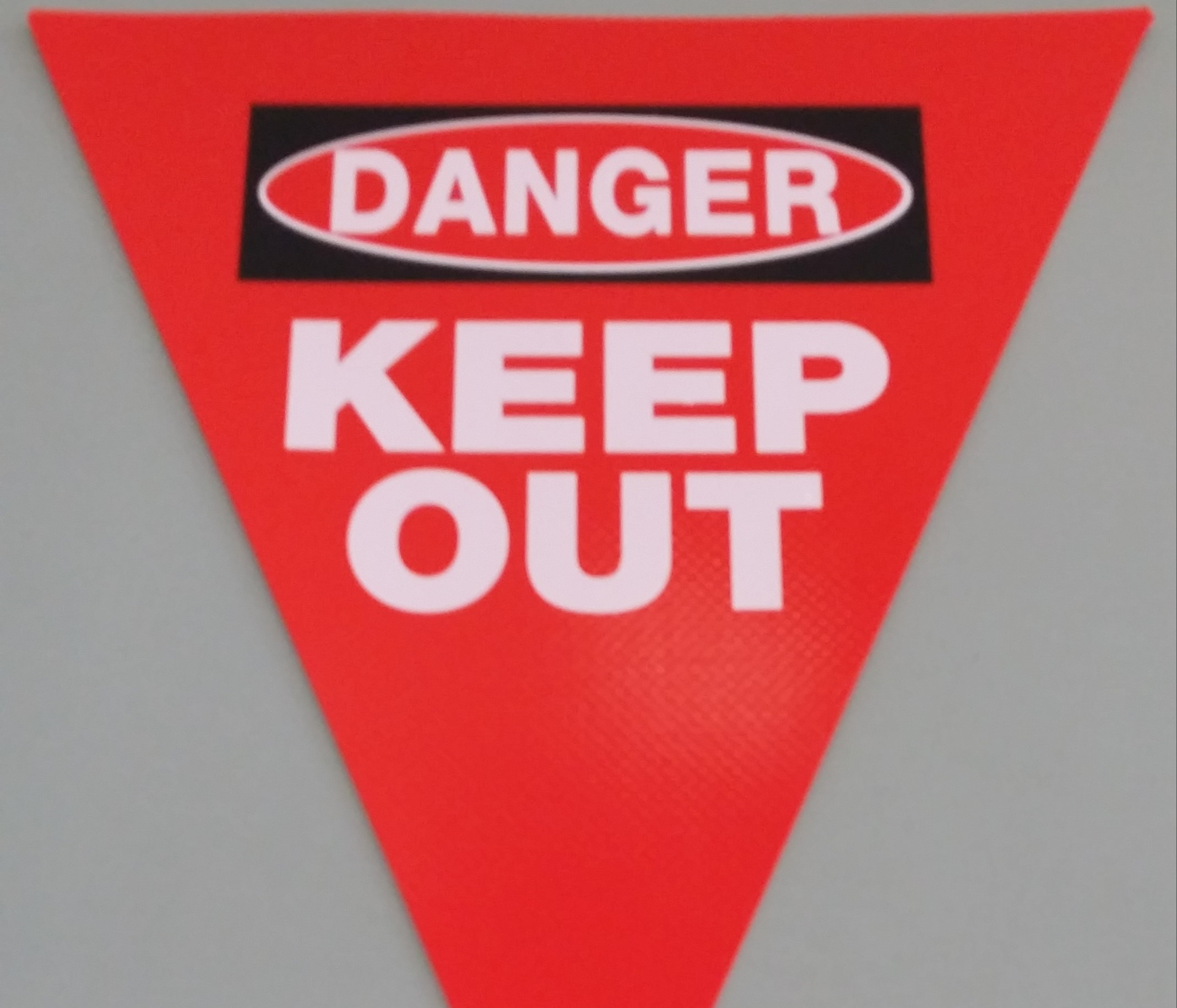 Danger Keep Out (red with 2 col print)