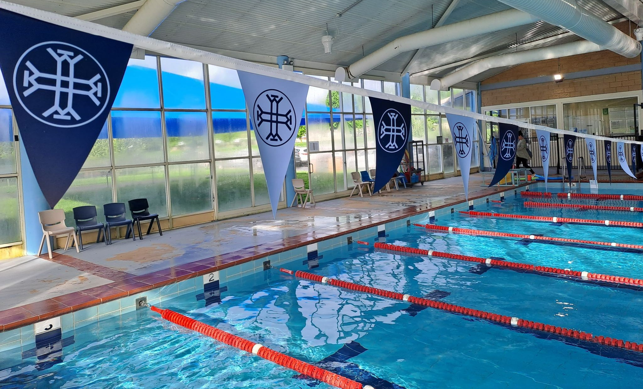 SWIMMING POOL FLAGS.