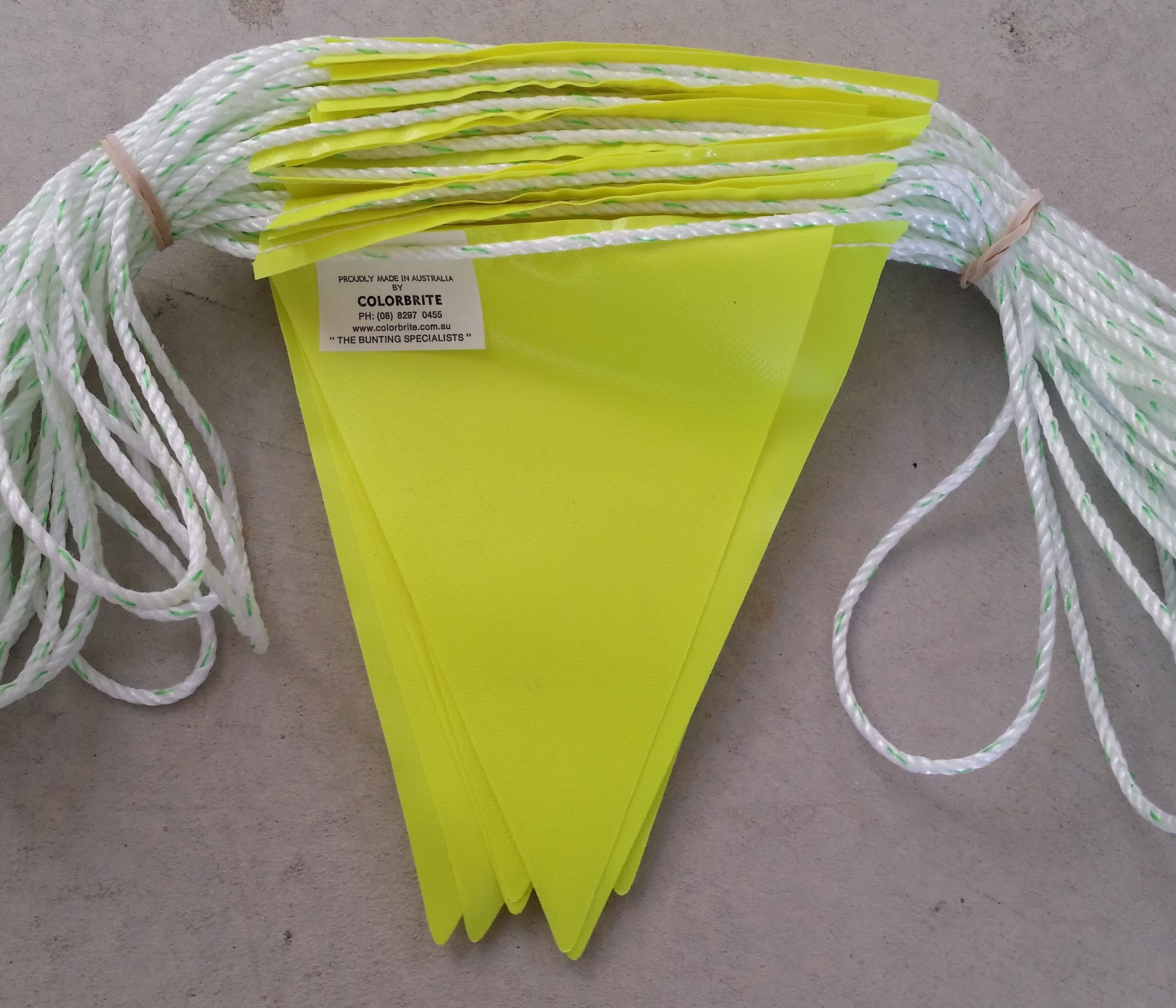 Fluro Yellow Safety Bunting