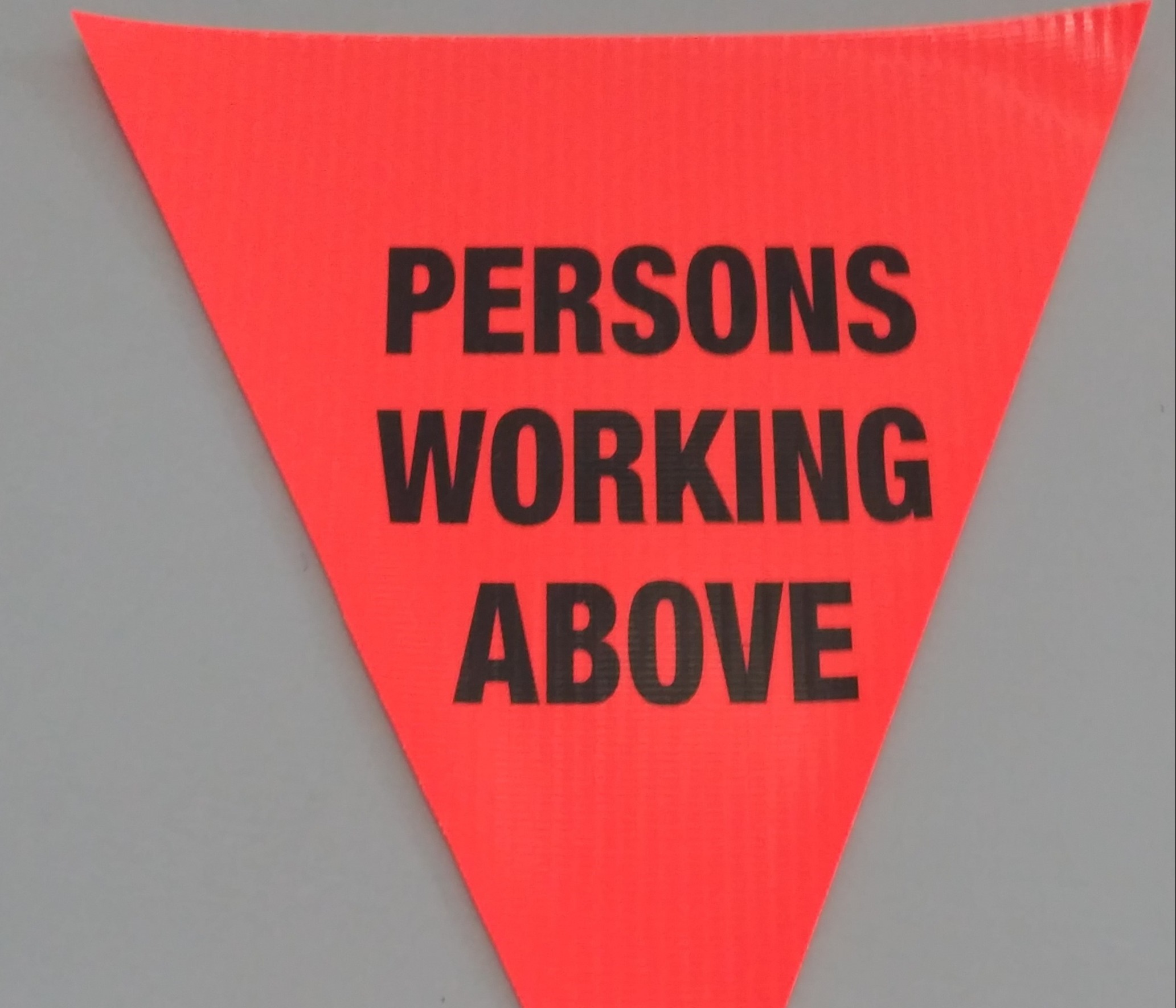 Persons Working Above (orange)